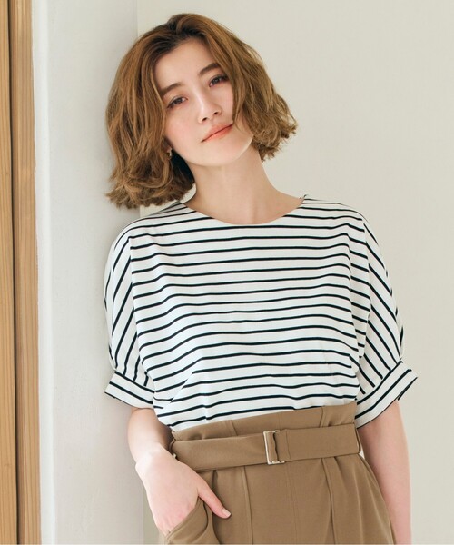 grove（グローブ）の「◆＜接触冷感／UVカット＞タックドルマンプルオーバー（Tシャツ/カットソー・レディース・ホワイト系5/ブルー系その他/カーキ/オフホワイト/ブラック・02/03/01/04/05）」の2枚目の写真