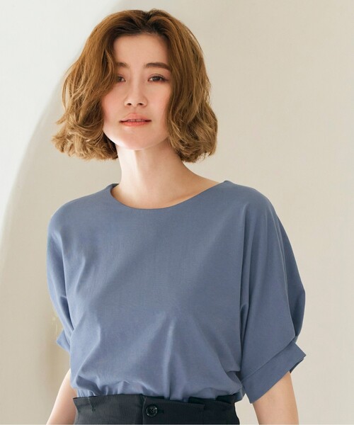 grove（グローブ）の「◆＜接触冷感／UVカット＞タックドルマンプルオーバー（Tシャツ/カットソー・レディース・ホワイト系5/ブルー系その他/カーキ/オフホワイト/ブラック・02/03/01/04/05）」の5枚目の写真