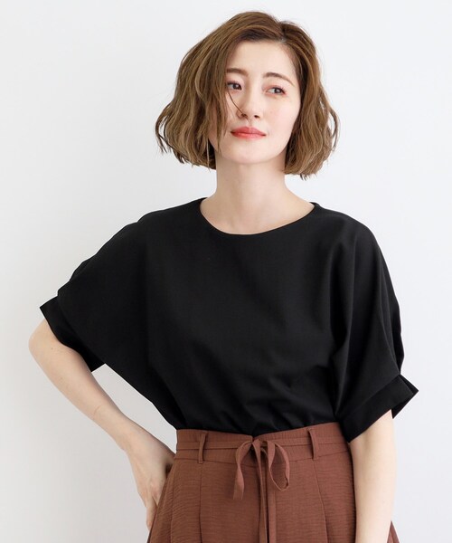 grove（グローブ）の「◆＜接触冷感／UVカット＞タックドルマンプルオーバー（Tシャツ/カットソー・レディース・ホワイト系5/ブルー系その他/カーキ/オフホワイト/ブラック・02/03/01/04/05）」の13枚目の写真