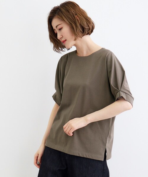 grove（グローブ）の「◆＜接触冷感／UVカット＞タックドルマンプルオーバー（Tシャツ/カットソー・レディース・ホワイト系5/ブルー系その他/カーキ/オフホワイト/ブラック・02/03/01/04/05）」の17枚目の写真