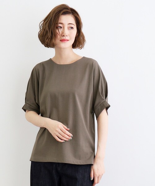 grove（グローブ）の「◆＜接触冷感／UVカット＞タックドルマンプルオーバー（Tシャツ/カットソー・レディース・ホワイト系5/ブルー系その他/カーキ/オフホワイト/ブラック・02/03/01/04/05）」の18枚目の写真