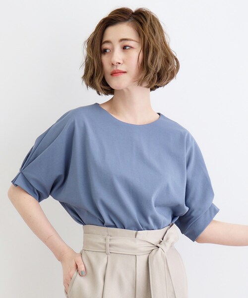 grove（グローブ）の「◆＜接触冷感／UVカット＞タックドルマンプルオーバー（Tシャツ/カットソー・レディース・ホワイト系5/ブルー系その他/カーキ/オフホワイト/ブラック・02/03/01/04/05）」の22枚目の写真