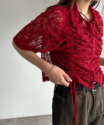 apres jour mignon | ラメシアーレースドロストシャツ【ZOZOTOWN限定アイテム】(シャツ/ブラウス)