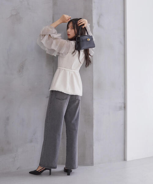 PROPORTION BODY DRESSING（プロポーションボディドレッシング）の「ワイドデニムパンツ / 1214230802（デニムパンツ・レディース・ブルー/ブラック・SMALL/MEDIUM）」の5枚目の写真