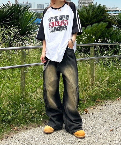 sedacle(セダクル)の「切り替えオーバーダイカーゴデニム(デニムパンツ・メンズ・パープル/ブラック/ライトブルー/ブラウン・LARGE/MEDIUM/SMALL)」の9枚目の写真