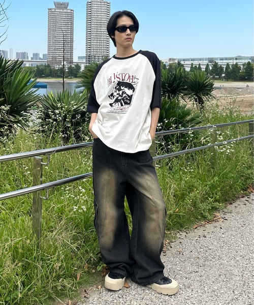 sedacle(セダクル)の「切り替えオーバーダイカーゴデニム(デニムパンツ・メンズ・パープル/ブラック/ライトブルー/ブラウン・LARGE/MEDIUM/SMALL)」の18枚目の写真