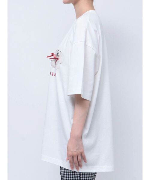 merry jenny（メリージェニー）の「ribbon puppies Tee（Tシャツ/カットソー・レディース・ブルー/オフホワイト/ピンク・FREE）」の21枚目の写真