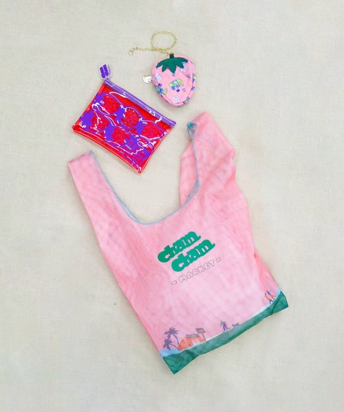 ACCOMMODE（アコモデ）の「CHAMCHAM MARKET / クリアグロッサリーポーチ（ポーチ・レディース・イエロー/オレンジ/パープル・FREE）」の10枚目の写真