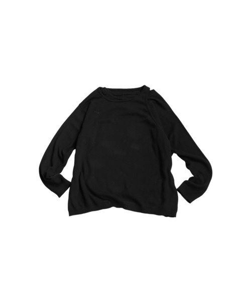 antiqua(アンティカ)の「レイヤード風ニットトップス(ニット/セーター・レディース・グレー/ブラック・ONESIZE)」の16枚目の写真