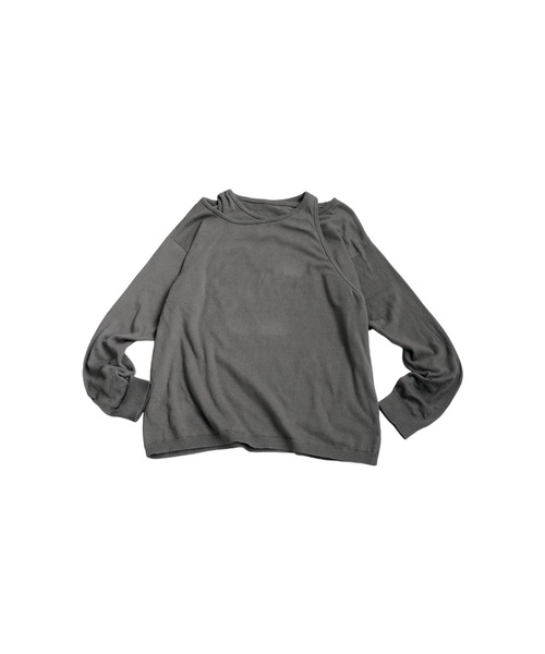 antiqua(アンティカ)の「レイヤード風ニットトップス(ニット/セーター・レディース・グレー/ブラック・ONESIZE)」の17枚目の写真
