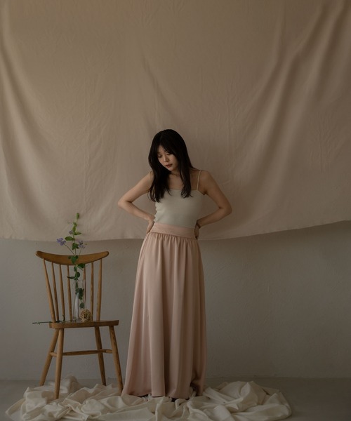 mideal(マイディール)の「satin maxi flare skirt / サテンマキシフレアスカート(スカート・レディース・ピンク/ブルー系その他/オフホワイト・FREE)」の20枚目の写真