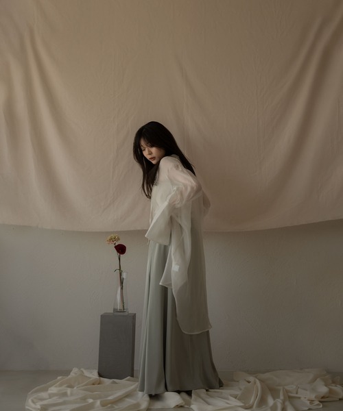 mideal(マイディール)の「satin maxi flare skirt / サテンマキシフレアスカート(スカート・レディース・ピンク/ブルー系その他/オフホワイト・FREE)」の21枚目の写真