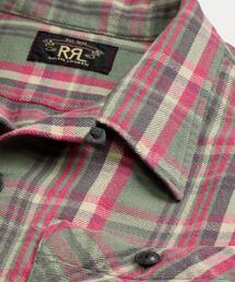 RRL ダブルアールエル　半袖　チェックシャツ　キャンプシャツ 86352435_b_02_215.jpg