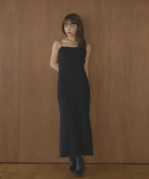 Olu.(オルドット)の「【omayu × Olu.】カップ付きリブキャミソールワンピース(ワンピース・レディース・アイボリー/ブラック/ブラウン・0/1)」の3枚目の写真