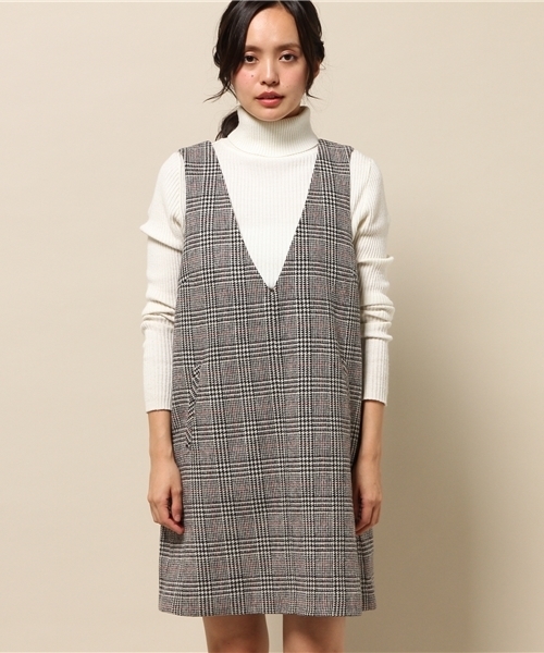 laboratory work（ラボラトリーワーク）の「グレンチェックジャンパースカート（ジャンパースカート・レディース・グレー系その他/ブラック系その他・MEDIUM）」の3枚目の写真