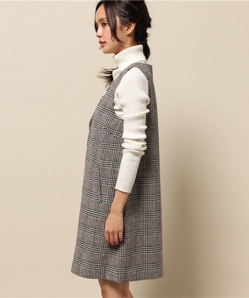 laboratory work（ラボラトリーワーク）の「グレンチェックジャンパースカート（ジャンパースカート・レディース・グレー系その他/ブラック系その他・MEDIUM）」の4枚目の写真
