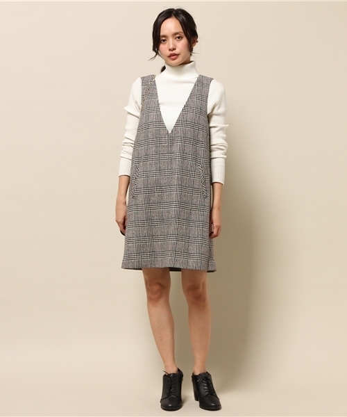 laboratory work（ラボラトリーワーク）の「グレンチェックジャンパースカート（ジャンパースカート・レディース・グレー系その他/ブラック系その他・MEDIUM）」の6枚目の写真
