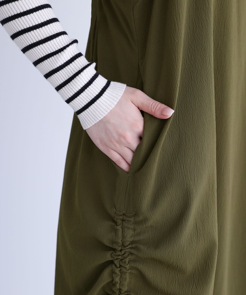 n'OrLABEL(ノアールレーベル)の「『ドロストキャミワンピース』(ワンピース・レディース・ブラック/カーキ/キャメル・1/2)」の13枚目の写真