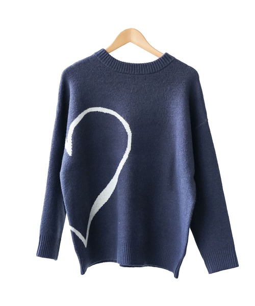 セール】ビッグハートジャガードニットプルオーバー（ニット/セーター