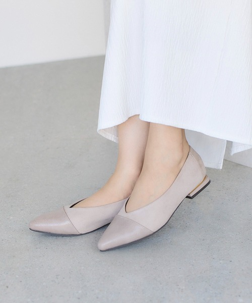 【セール】ポインテッドトゥコンビデザインパンプス（パンプス）｜noyau（ノヤウ）