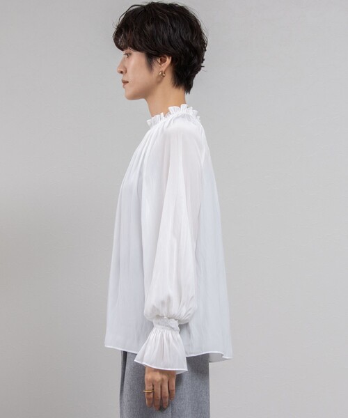 NOLLEY'S（ノーリーズ）の「割繊2WAY衿フリルブラウス（シャツ