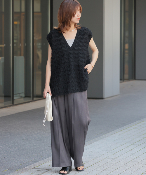 JOURNAL STANDARD relume（ジャーナルスタンダード　レリューム）の「《WEB限定追加》フリンジベスト（ベスト・レディース・ブラック・FREE）」の22枚目の写真