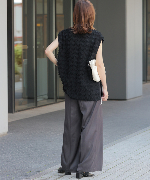 JOURNAL STANDARD relume（ジャーナルスタンダード　レリューム）の「《WEB限定追加》フリンジベスト（ベスト・レディース・ブラック・FREE）」の18枚目の写真