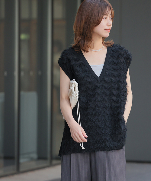 JOURNAL STANDARD relume（ジャーナルスタンダード　レリューム）の「《WEB限定追加》フリンジベスト（ベスト・レディース・ブラック・FREE）」の17枚目の写真