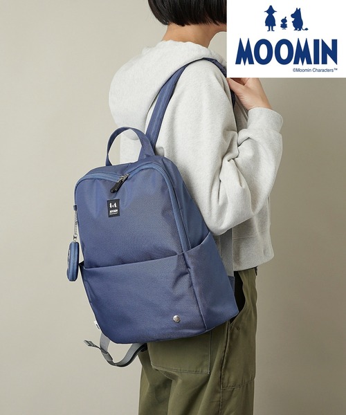 MOOMIN(ムーミン)の「【MOOMIN】(ムーミン) バッグパック RMNK-04(バックパック/リュック・レディース・ブラック/ベージュ/グリーン/レッド/サックスブルー/スモークピンク・ONE SIZE)」の4枚目の写真