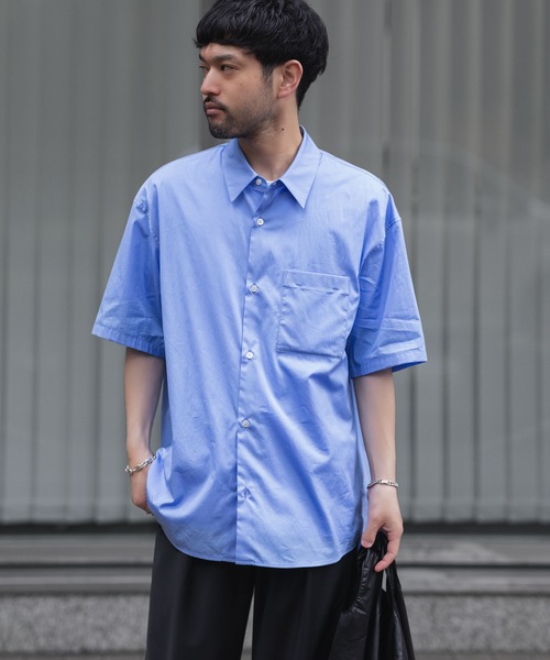ATTACHMENT（アタッチメント）の「170/2 スビン ブロードS/Sシャツ / 170/2 SVIN BROAD S/S SHIRT（シャツ/ブラウス・メンズ・ホワイト/ブルー/ブラック・1/2/3）」の3枚目の写真