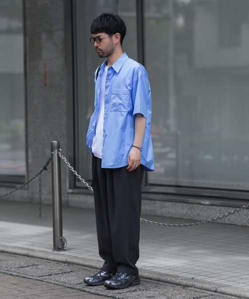 ATTACHMENT（アタッチメント）の「170/2 スビン ブロードS/Sシャツ / 170/2 SVIN BROAD S/S SHIRT（シャツ/ブラウス・メンズ・ホワイト/ブルー/ブラック・1/2/3）」の4枚目の写真