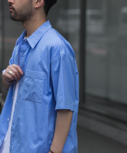 ATTACHMENT（アタッチメント）の「170/2 スビン ブロードS/Sシャツ / 170/2 SVIN BROAD S/S SHIRT（シャツ/ブラウス・メンズ・ホワイト/ブルー/ブラック・1/2/3）」の6枚目の写真