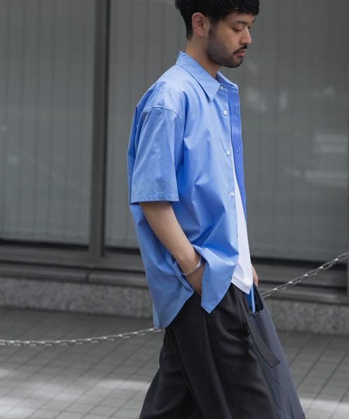ATTACHMENT（アタッチメント）の「170/2 スビン ブロードS/Sシャツ / 170/2 SVIN BROAD S/S SHIRT（シャツ/ブラウス・メンズ・ホワイト/ブルー/ブラック・1/2/3）」の7枚目の写真