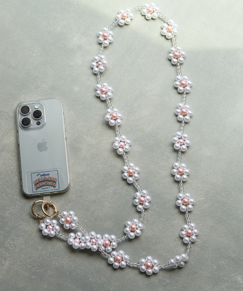HELLO.SANFRANCISCO（ハローサンフランシスコ）の「【HELLO.SANFRANCISCO/ハローサンフランシスコ】フラワービーズスマホショルダー（スマホグッズ・キッズ・ホワイト/ピンク/イエロー・ONE SIZE）」の11枚目の写真