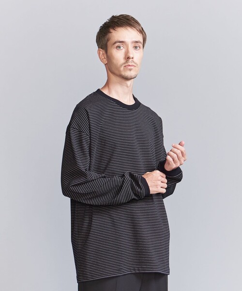 BEAUTY&YOUTH UNITED ARROWS（ビューティーアンドユースユナイテッドアローズ）の「ミジンボーダー ロングスリーブ Tシャツ（Tシャツ/カットソー・メンズ・ホワイト/ネイビー/ダークグレー・S/M/L/XL）」の6枚目の写真