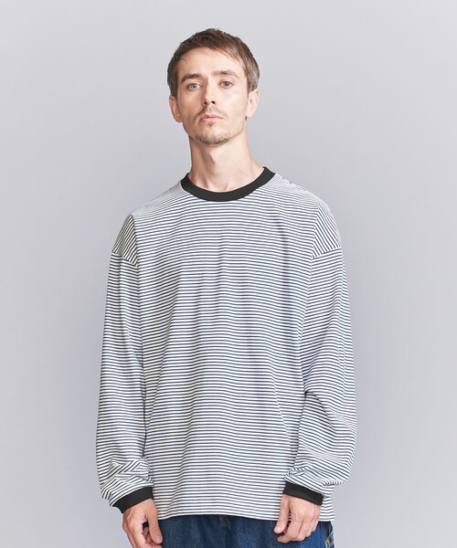 BEAUTY&YOUTH UNITED ARROWS（ビューティーアンドユースユナイテッドアローズ）の「ミジンボーダー ロングスリーブ Tシャツ（Tシャツ/カットソー・メンズ・ホワイト/ネイビー/ダークグレー・S/M/L/XL）」の10枚目の写真