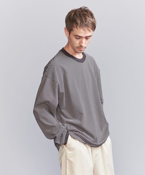 BEAUTY&YOUTH UNITED ARROWS（ビューティーアンドユースユナイテッドアローズ）の「ミジンボーダー ロングスリーブ Tシャツ（Tシャツ/カットソー・メンズ・ホワイト/ネイビー/ダークグレー・S/M/L/XL）」の11枚目の写真