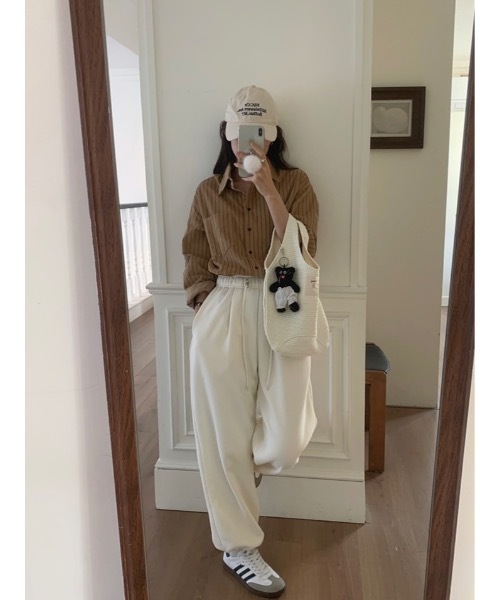 SALTMINT(ソルトミント)の「《2025SS》コットンストライプシャツ(シャツ/ブラウス・レディース・ベージュ/オフホワイト・L/M)」の10枚目の写真