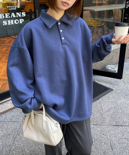 襟付きポロスウェットトレーナー（スウェット）｜Chillfar（チルファー