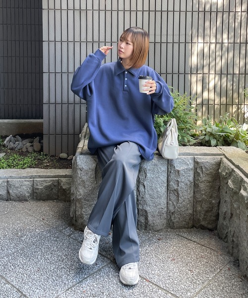 襟付きポロスウェットトレーナー（スウェット）｜Chillfar（チルファー