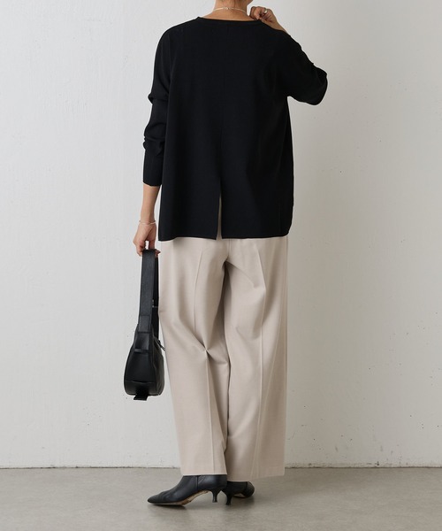 BEARDSLEY（ビアズリー）の「サラッとニット（ニット/セーター・レディース・キャメル/ブラック/ライトグレー・FREE）」の20枚目の写真