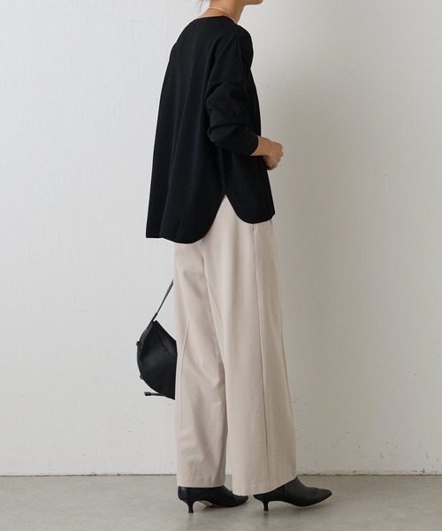 BEARDSLEY（ビアズリー）の「サラッとニット（ニット/セーター・レディース・キャメル/ブラック/ライトグレー・FREE）」の21枚目の写真