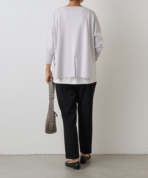 BEARDSLEY（ビアズリー）の「サラッとニット（ニット/セーター・レディース・キャメル/ブラック/ライトグレー・FREE）」の8枚目の写真