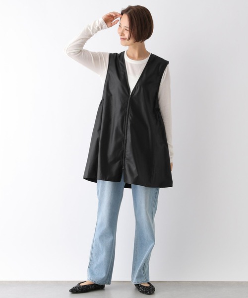 LEPSIM（レプシィム）の「切り替えベストチュニックワンピース　150236（ワンピース・レディース・カーキブラウン/ブラック/チャコールグレー/ライトカーキ・FREE）」の9枚目の写真