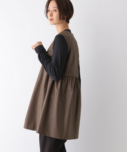 LEPSIM（レプシィム）の「切り替えベストチュニックワンピース　150236（ワンピース・レディース・カーキブラウン/ブラック/チャコールグレー/ライトカーキ・FREE）」の11枚目の写真