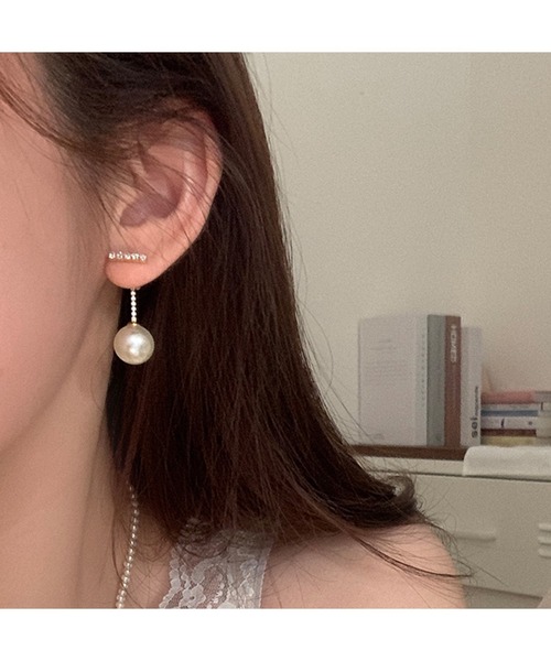 Lace Ladies(レースレディース)の「パール デザイン バラエティ ドレス ピアス(ピアス(両耳用)・レディース・ゴールド/ホワイト/ピンク/グレー・FREE)」の7枚目の写真