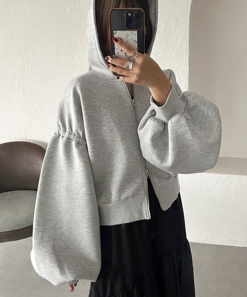 セール】WZIP袖ボリュームパーカー【ZOZOTOWN限定アイテム