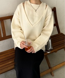 LE MORE | ショルダースリットルーズニット(ニット/セーター)