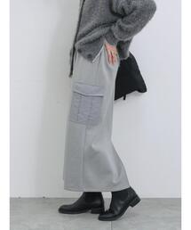 Samansa Mos2 blue | ◎ダンボール異素材カーゴスカート(スカート)