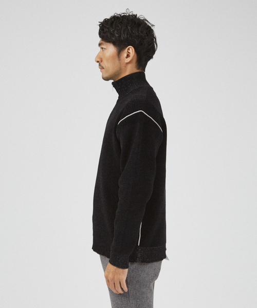 ダブルフェイス モール ハーフジップ ニット（ニット/セーター）｜ABAHOUSE GRAY（アバハウスグレイ）